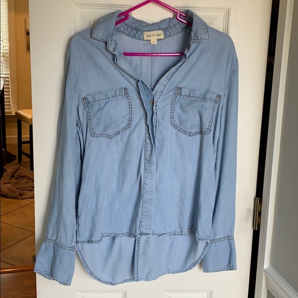 Cloth & stone button up chambray small